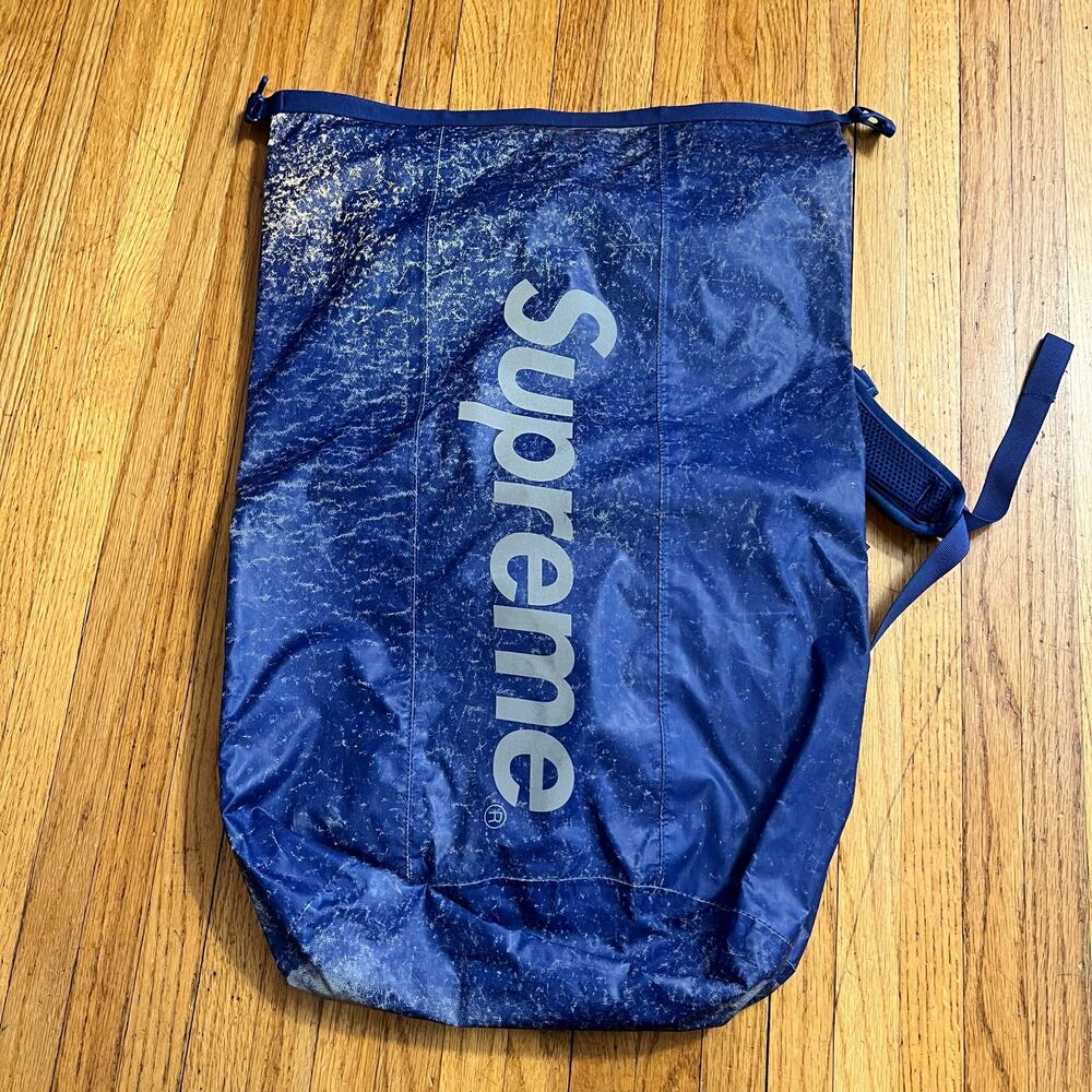 Supreme Blue Olmetex Speckled Waterproof Bag Backpack Italy **